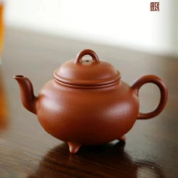 德壶堂150cc降坡泥三足璞玉壶名师手工紫砂壶定制狂飙同款