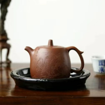 德壶堂底槽清井铎{伯乐相马}壶茶壶名师手工紫砂壶定制