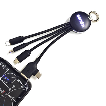 展会随手礼便携数据线一拖三