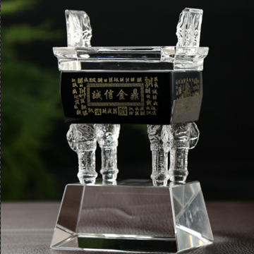 水晶鼎招财摆件开业纪念工艺品