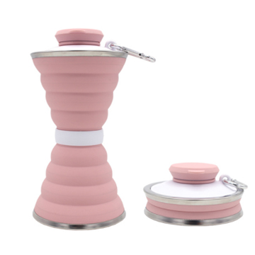 新款创意户外礼品 硅胶折叠可伸缩水壶水瓶水杯