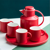 创意款哑光色釉陶瓷茶具北欧家用冷水壶功夫茶具礼盒套装