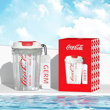 格沵（germ）可口可乐联名咖啡杯高颜值女便携美式随行杯男士车载大容量保温杯 白色390ML